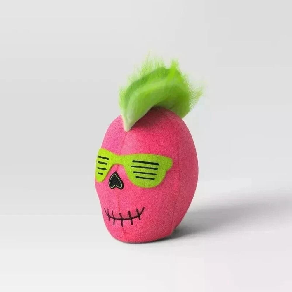 Hyde & EEK! 6" Felt Punk Rocker Skull Halloween Decorative Sculpture - - New
